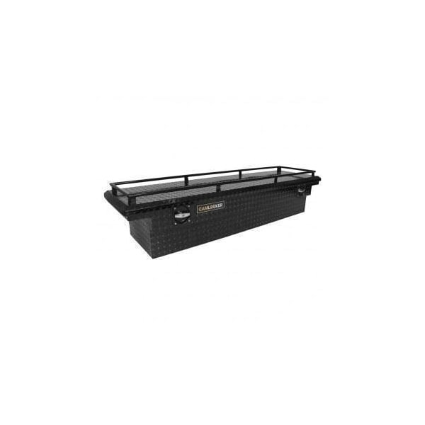 67in Low Profile Crossover Truck Tool Box Notched, Matte Black, Aluminum